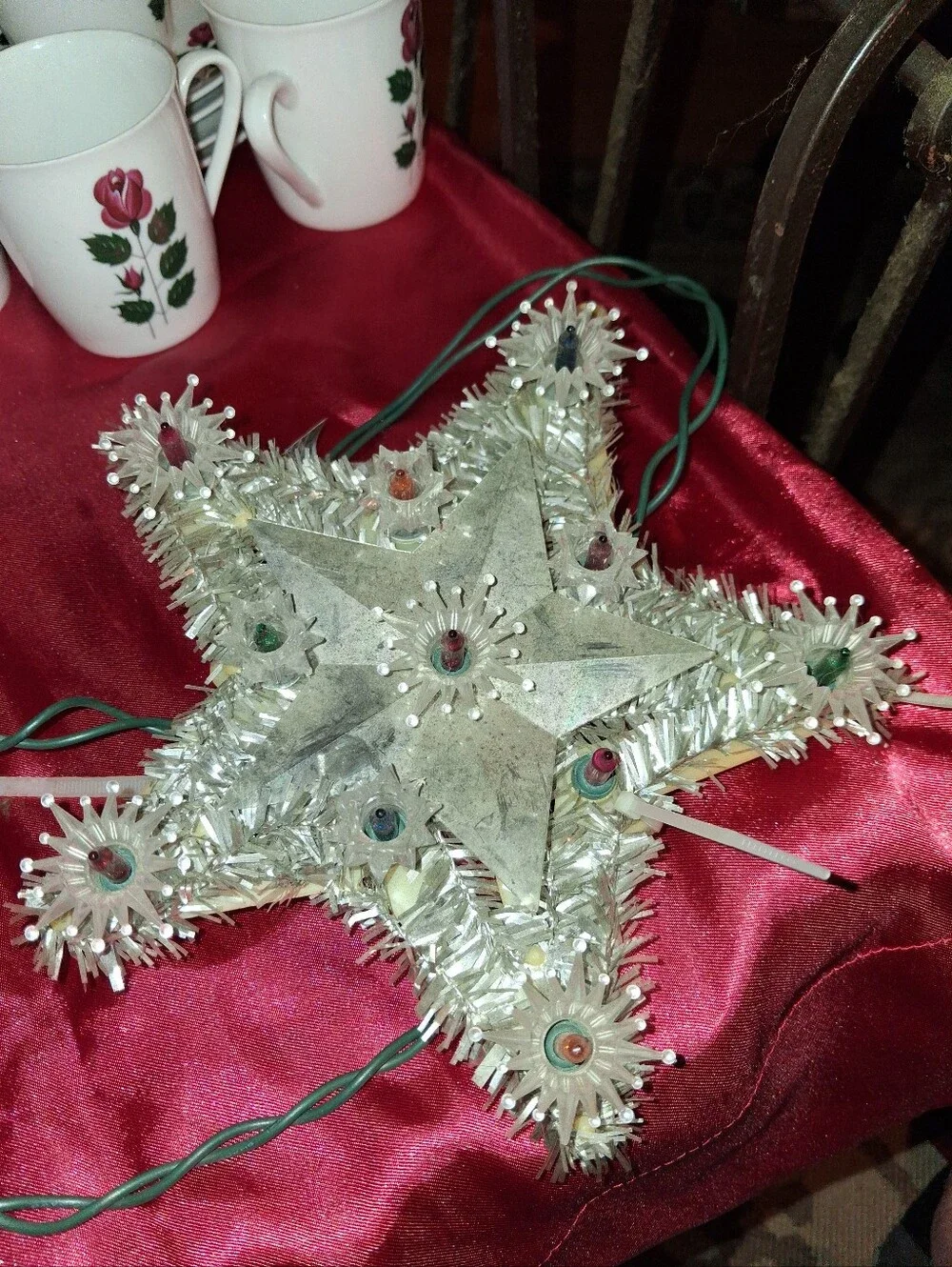 Silver Star Holiday Tree Topper by Lights Up